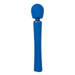 Синий вибромассажер Vim Vibrating Wand - 31,3 см.