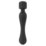 Черный вибромассажер с подогревом Cupa Warming Wand - 22,6 см.