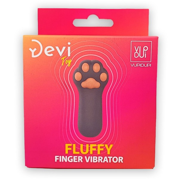 Насадка на палец в форме лапки Finger Vibrator Fluffy