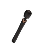 Черный силиконовый вибратор-wand - 30 см. Черный силиконовый вибратор-wand - 30 см.