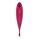 Малиновый вибромассажер Twirling Pro+