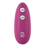 Ярко-розовый клиторальный стимулятор с пультом ДУ VibePad