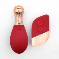 Бордовый клиторальный вибромассажер с пультом ДУ Бордовый клиторальный вибромассажер с пультом ДУ