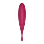 Малиновый вибромассажер Twirling Pro+