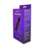 Черный перезаряжаемый wand-вибратор - 20,5 см.