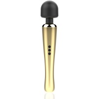 Золотисто-черный wand-вибратор - 30 см.