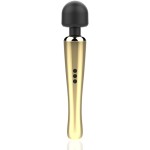 Золотисто-черный wand-вибратор - 30 см.