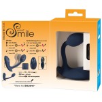 Темно-синий вибростимулятор в трусики RC Bendable Panty Vibrator