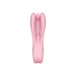 Розовый вибратор Threesome 1 с пальчиками