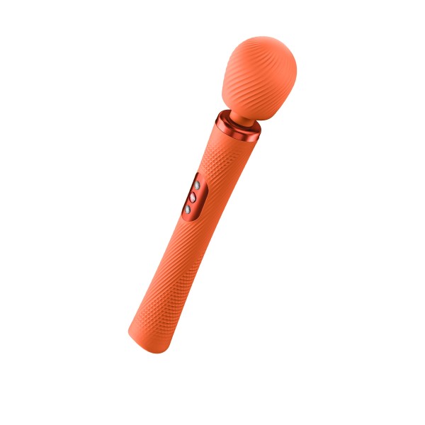 Оранжевый жезловый вибромассажер Vim Vibrating Wand - 31,3 см. Оранжевый жезловый вибромассажер Vim Vibrating Wand - 31,3 см.