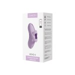 Сиреневый вибромассажёр на пальцы Echo 2 с функцией нагрева
