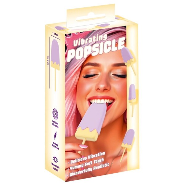 Сиреневый мини-вибратор в форме пломбира Vibrating Popsicle Сиреневый мини-вибратор в форме пломбира Vibrating Popsicle