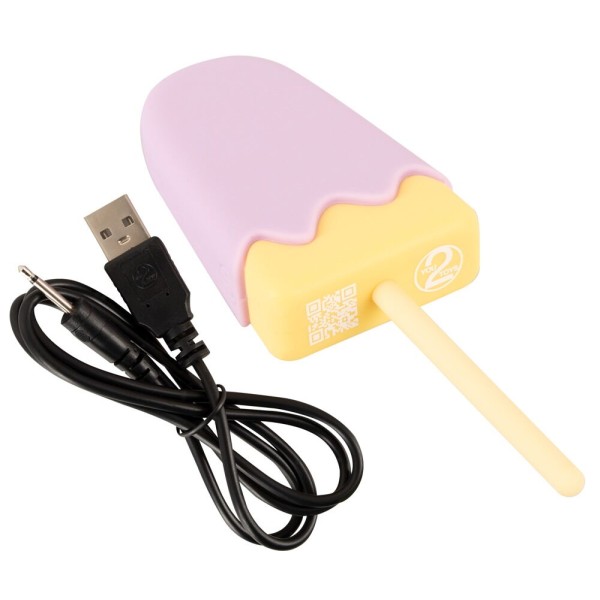 Сиреневый мини-вибратор в форме пломбира Vibrating Popsicle Сиреневый мини-вибратор в форме пломбира Vibrating Popsicle