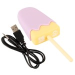 Сиреневый мини-вибратор в форме пломбира Vibrating Popsicle Сиреневый мини-вибратор в форме пломбира Vibrating Popsicle