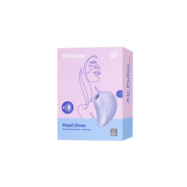 Сиреневый вакуум-волновой стимулятор клитора Satisfyer Pearl Diver