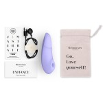 Сиреневый бесконтактный клиторальный стимулятор Womanizer Enhance с вибрацией