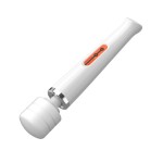 Белый, работающий от USB жезловый вибратор Mega Wand - 22 см.