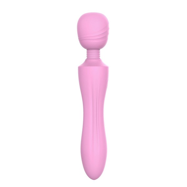 Розовый жезловый вибромассажер Pink Lady - 21,6 см.