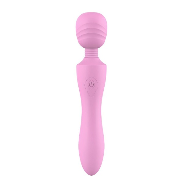 Розовый жезловый вибромассажер Pink Lady - 21,6 см.