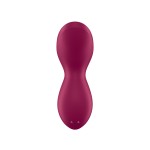 Бордовый вибратор с движущимся шариком Exciterrr