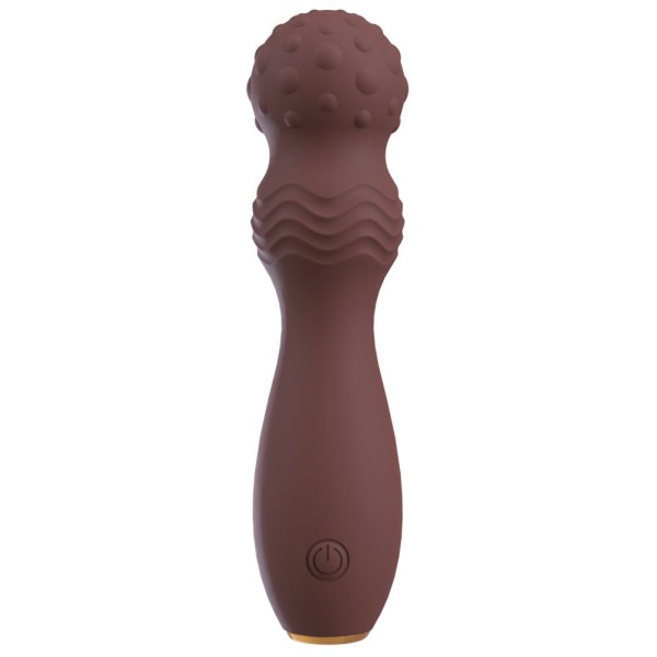 Коричневый вибратор-жезл Hazel 03 - 14 см.