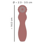 Коричневый вибратор-жезл Hazel 03 - 14 см.