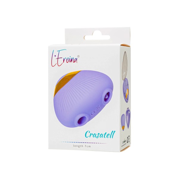 Сиреневый вибратор Crasatell с вакуум-волновой стимуляцией