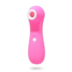 Розовый вакуумный стимулятор клитора - 12,5 см.