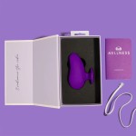 Фиолетовый клиторальный вибромассажер Palm Sense