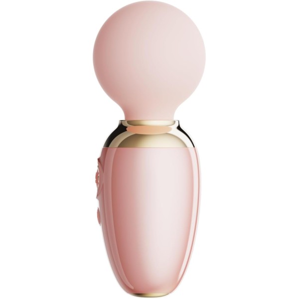 Нежно-розовый мини-вибратор с функцией нагрева Ava