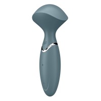 Серый вибромассажер Mini Wand-er - 16 см.