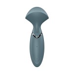 Серый вибромассажер Mini Wand-er - 16 см.