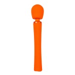 Оранжевый вибромассажер Vim Vibrating Wand - 31,3 см.