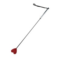 Стек «Сердце» с металлической ручкой и красным шлепком - 67 см. Стек «Сердце» с металлической ручкой и красным шлепком - 67 см.