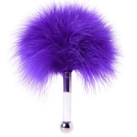 Кисточка для щекотания с фиолетовыми пёрышками - 13 см. Кисточка для щекотания с фиолетовыми пёрышками - 13 см.