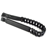 Черная кожаная плеть «Клеопатра» - 62 см. Черная кожаная плеть «Клеопатра» - 62 см.