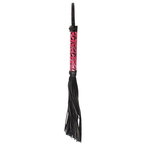 Аккуратная плетка с красной рукоятью Passionate Flogger - 39 см.