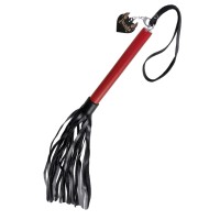 Черно-красная кожаная плеть - 50 см. Черно-красная кожаная плеть - 50 см.