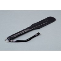 Чёрная кожаная хлопушка - 33 см. Чёрная кожаная хлопушка - 33 см.