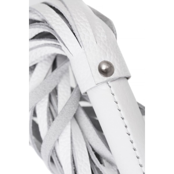 Белая кожаная плеть - 50 см.