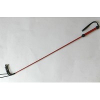 Плетеный длинный красный лаковый стек с наконечником-кисточкой - 85 см. Плетеный длинный красный лаковый стек с наконечником-кисточкой - 85 см.