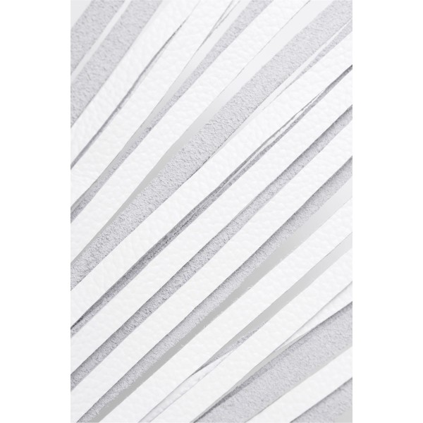 Белая кожаная плеть - 50 см.