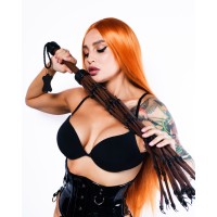 Коричневый флоггер Scandal из натуральной кожи - 78 см. Коричневый флоггер Scandal из натуральной кожи - 78 см.