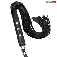 Черная плеть-флоггер с длинными хвостами - 74 см. Черная плеть-флоггер с длинными хвостами - 74 см.