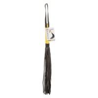 Черная плеть с желтой рукоятью Boundless Flogger - 69,25 см. Черная плеть с желтой рукоятью Boundless Flogger - 69,25 см.