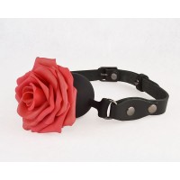 Черный кляп-шар с розой Черный кляп-шар с розой