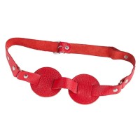 Красная кожаная маска на глаза для эротических игр