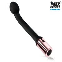 Черный перезаряжаемый вибростимулятор простаты - 22 см. Черный перезаряжаемый вибростимулятор простаты - 22 см.