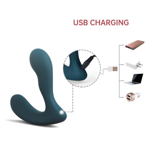 Темно-бирюзовый вибромассажер простаты Solstice X Темно-бирюзовый вибромассажер простаты Solstice X