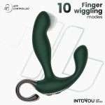 Зеленый вибромассажёр простаты Greeny - 12,8 см.